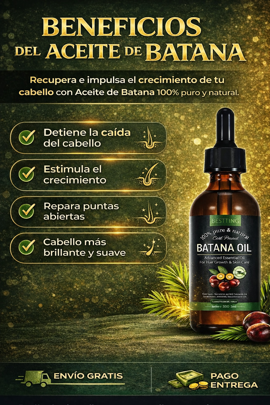✨ Recupera tu Cabello Fuerte y Abundante con Aceite de Batana