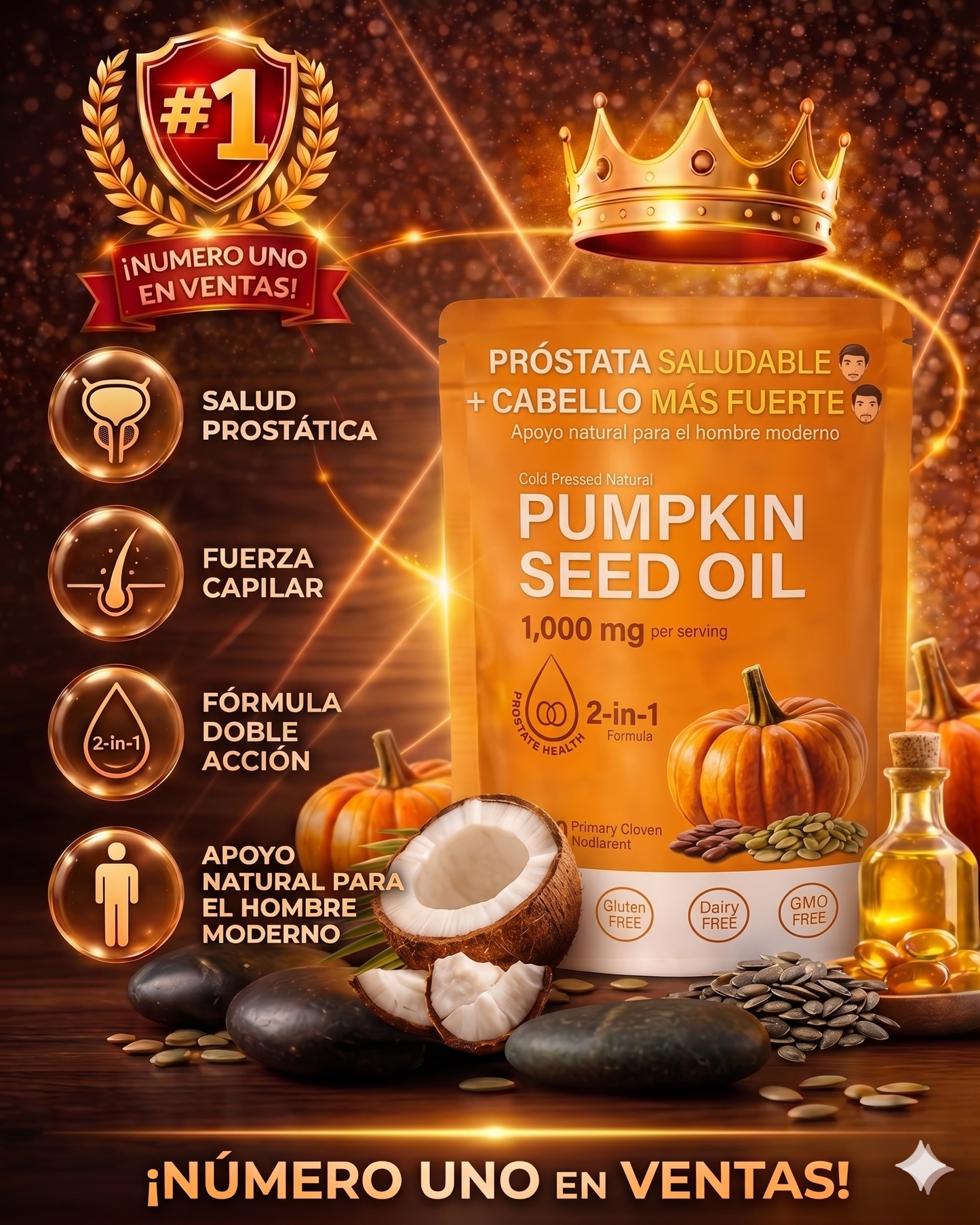 Próstata Protegida + Cabello Más Fuerte Después de los 40 💪🧑🦱