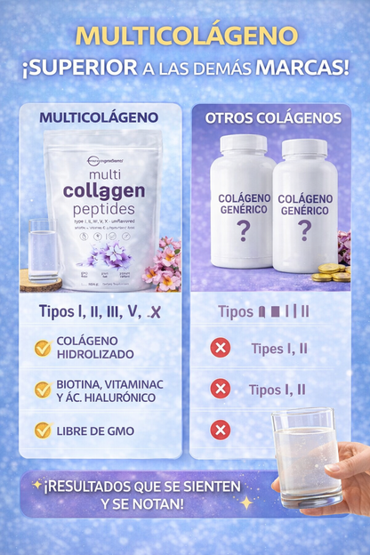 💜 El Multicolágeno #1 para Piel, Cabello, Uñas y Articulaciones 💪