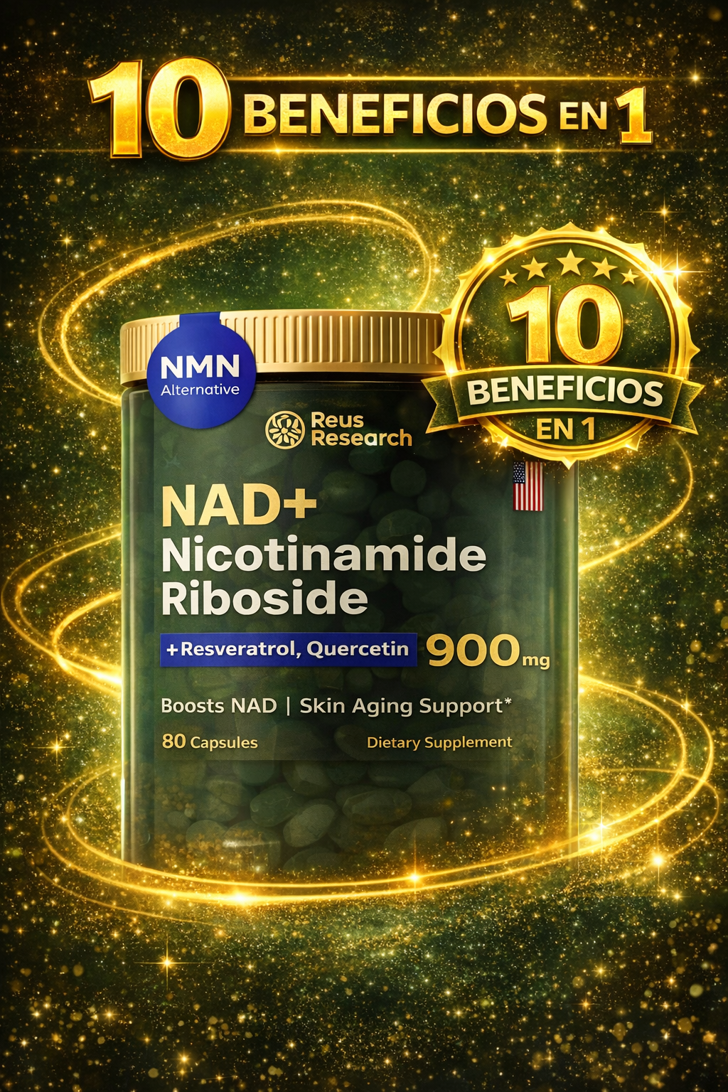 ⚡ NAD+ #1 EN EL MERCADO | Más Energía, Más Juventud, Nueva Vida 🔥