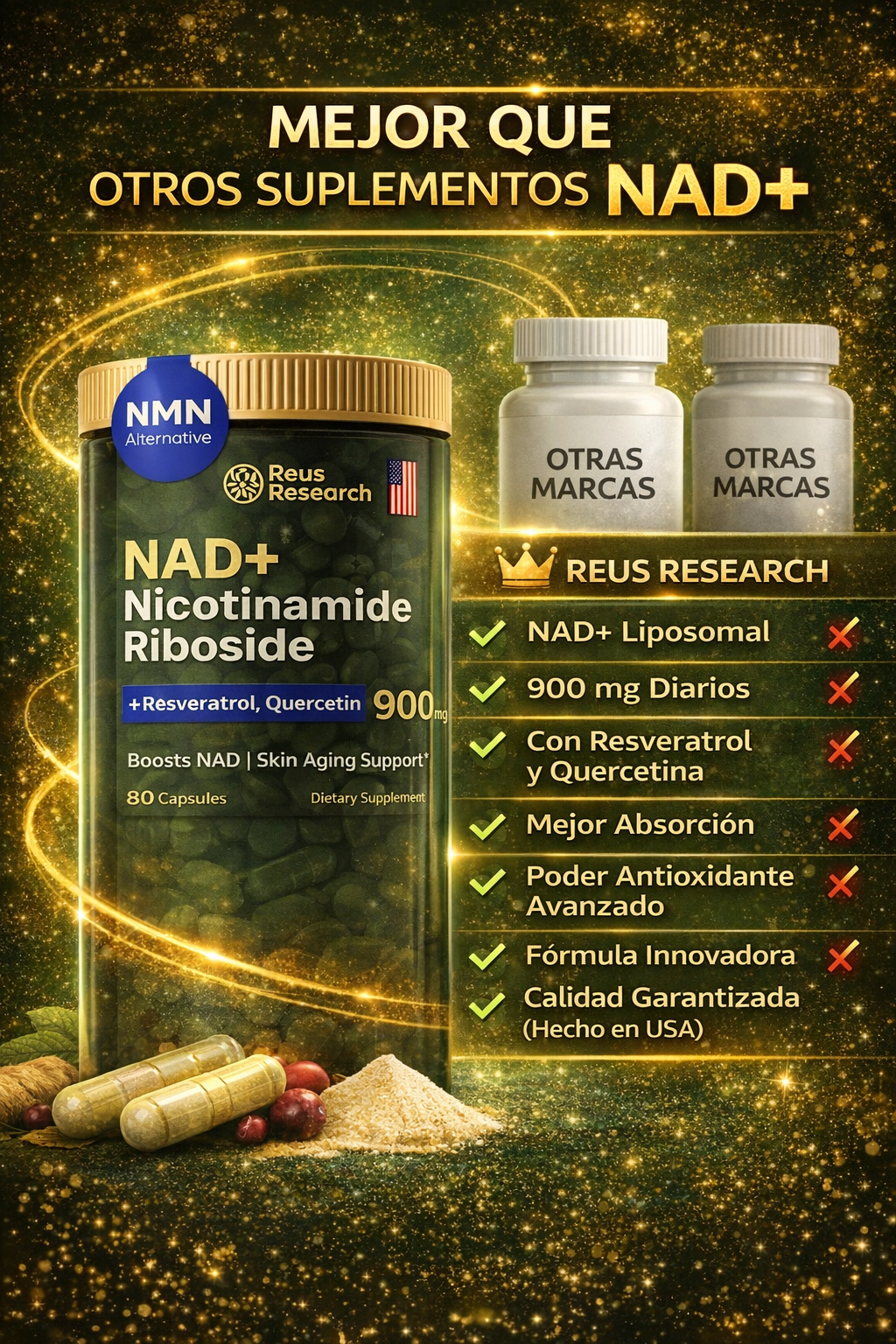 ⚡ NAD+ #1 EN EL MERCADO | Más Energía, Más Juventud, Nueva Vida 🔥