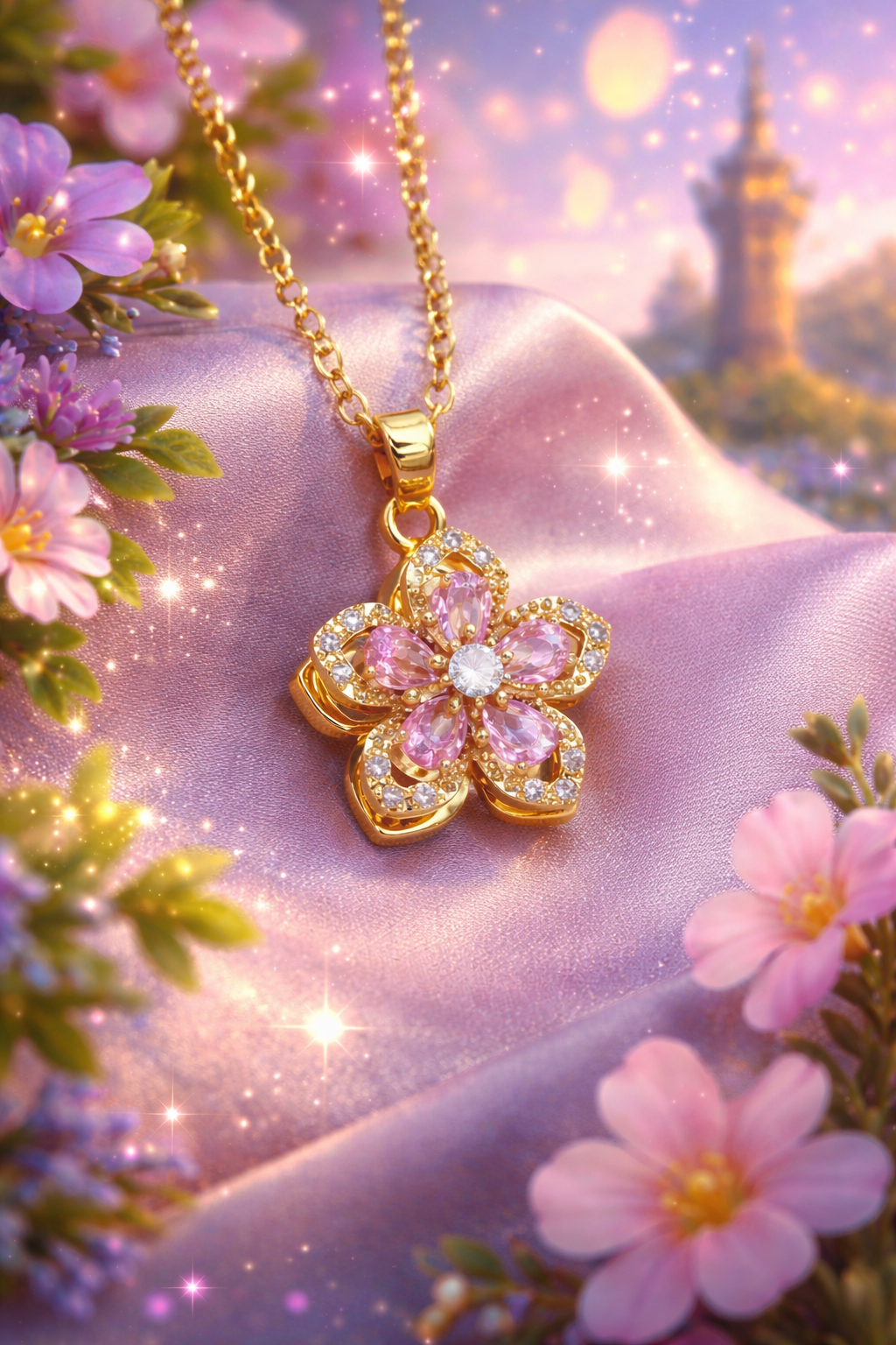 💖✨ Flor Mágica del Reino de Rapunzel 👑