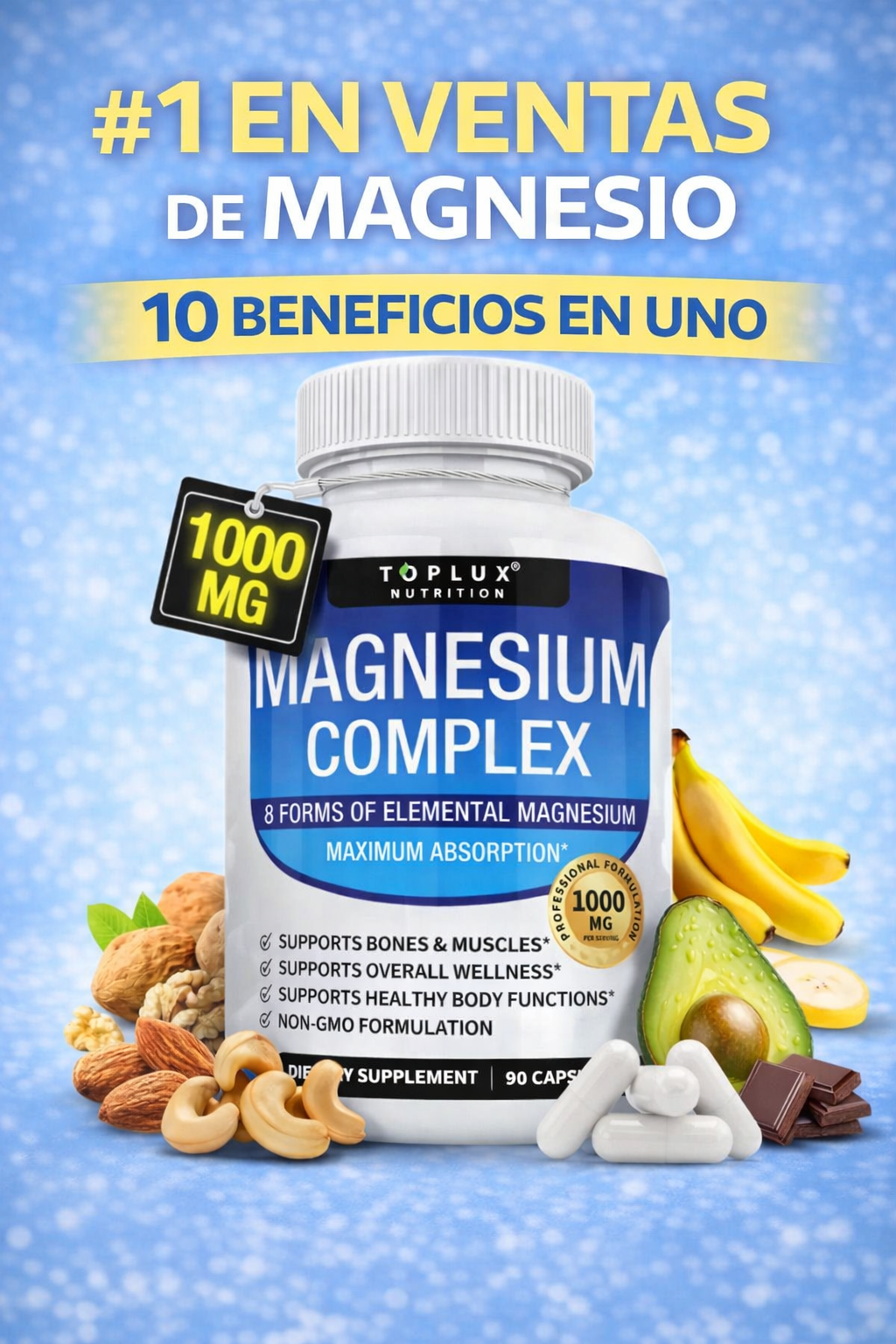 Magnesio Complex 10 en 1 💪 Energía, Fuerza y Bienestar Total