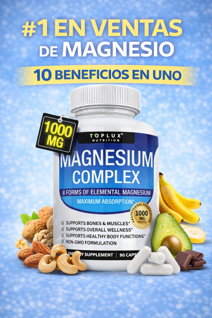 Magnesio Complex 10 en 1 💪 Energía, Fuerza y Bienestar Total