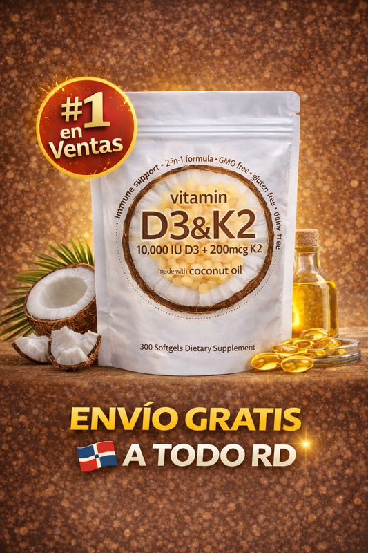 🦴 Más Fuerza Después de los 50 – D3K2 Gold para Huesos y Corazón Saludable